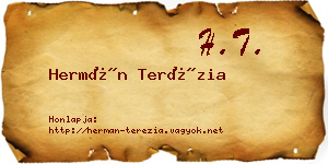Hermán Terézia névjegykártya